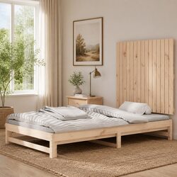 95.5cm Wall-Mounted Headboard in Solid Pine Wood