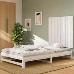 White Wall Headboard 95.5cm Solid Pine Wood
