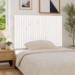 140cm White Wall Headboard in Solid Pine Wood