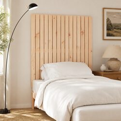 Wall Mounted Headboard 95.5cm Pine Wood Brown