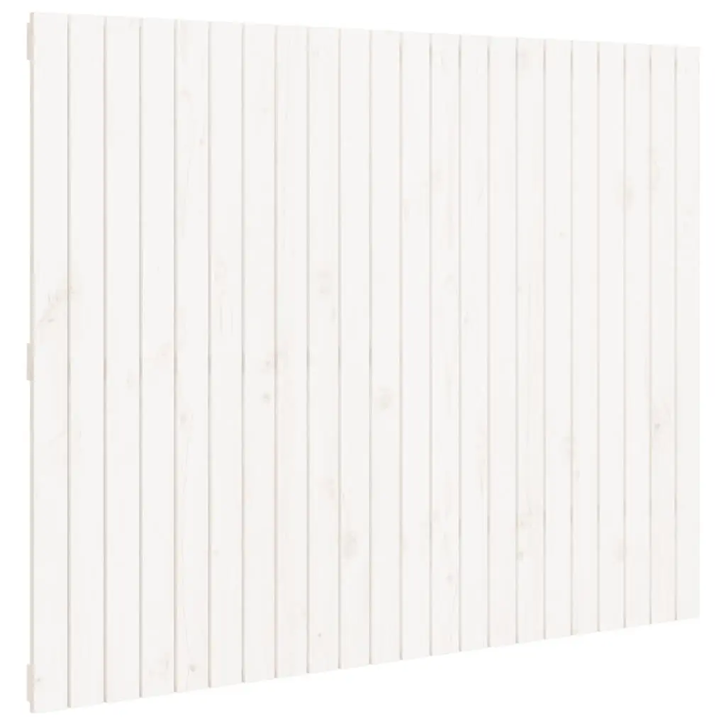 Wall Headboard Back Support 140cm White Solid Pine Wood