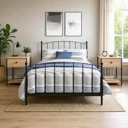 Set of 2 Brown Bedside Tables - Engineered Wood