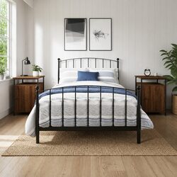 Efficient Brown Oak Engineered Wood Bedside Cabinets