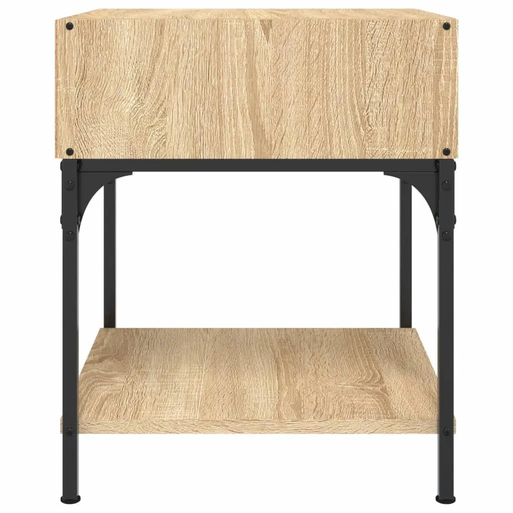Bedside Tables Storage Adjustable Feet 40x41x50 cm Brown 2 Piece