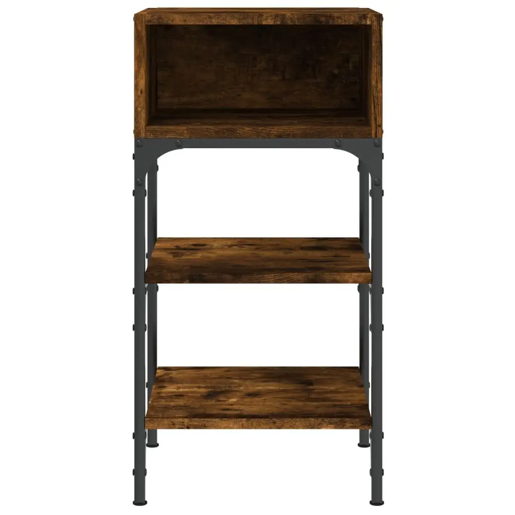 Bedside Table Engineered Wood Storage 35x34.5x70cm Brown