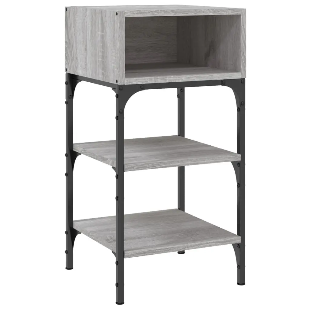 Bedside Tables Convenience Feature 35x34.5x70 cm Grey Sonoma 2 pcs Engineered Wood Nightstand
