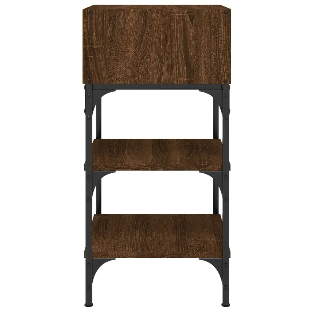 Bedside Tables Storage Display 35x34.5x70 cm Brown Oak Engineered Wood