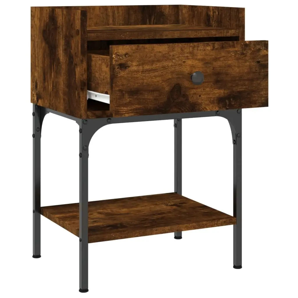 Bedside Tables Storage Feature 40.5x31x60 cm Brown Engineered Wood