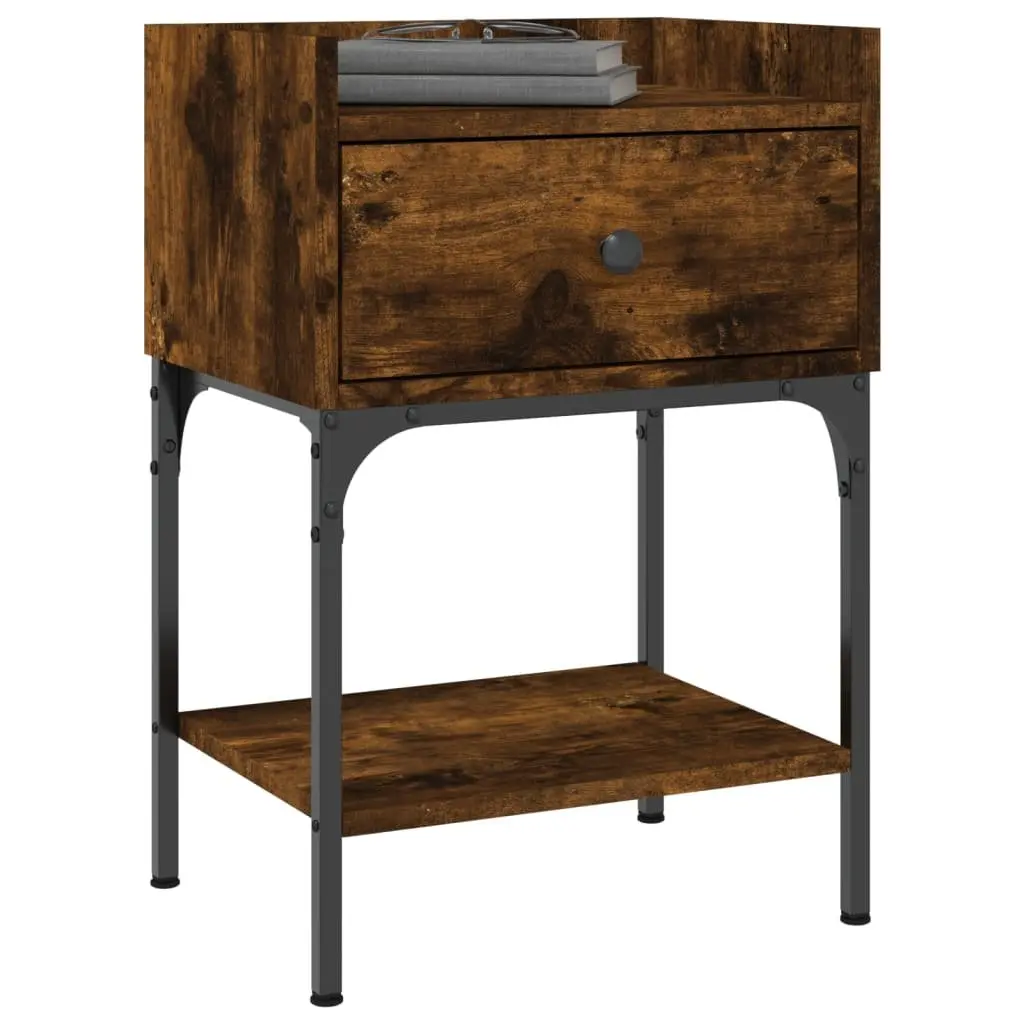 Bedside Tables Storage Feature 40.5x31x60 cm Brown Engineered Wood