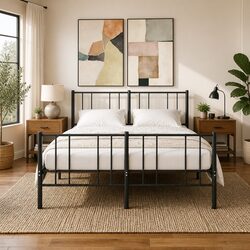 Set of 2 Engineered Wood Nightstands in Brown Oak