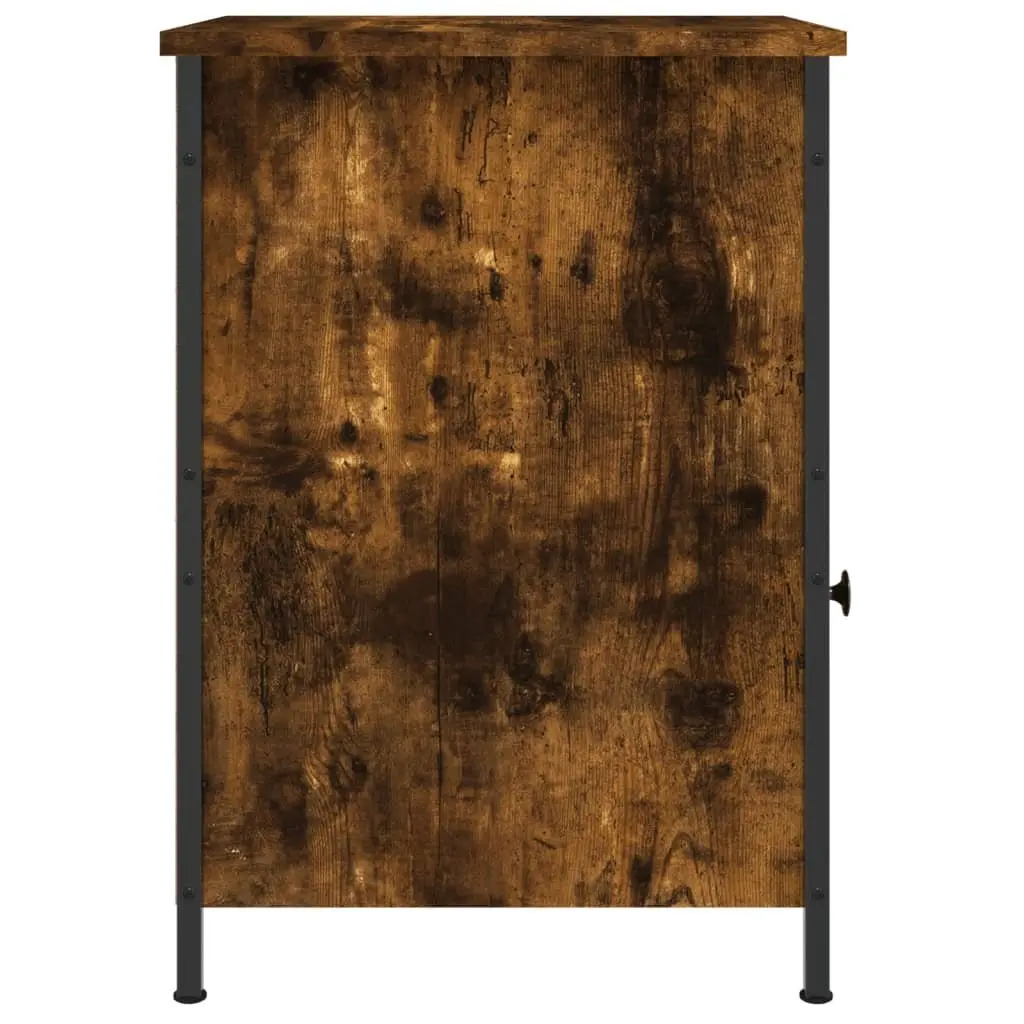 Bedside Cabinet Storage 40x42x60cm Engineered Wood Smoked Oak 2 Piece