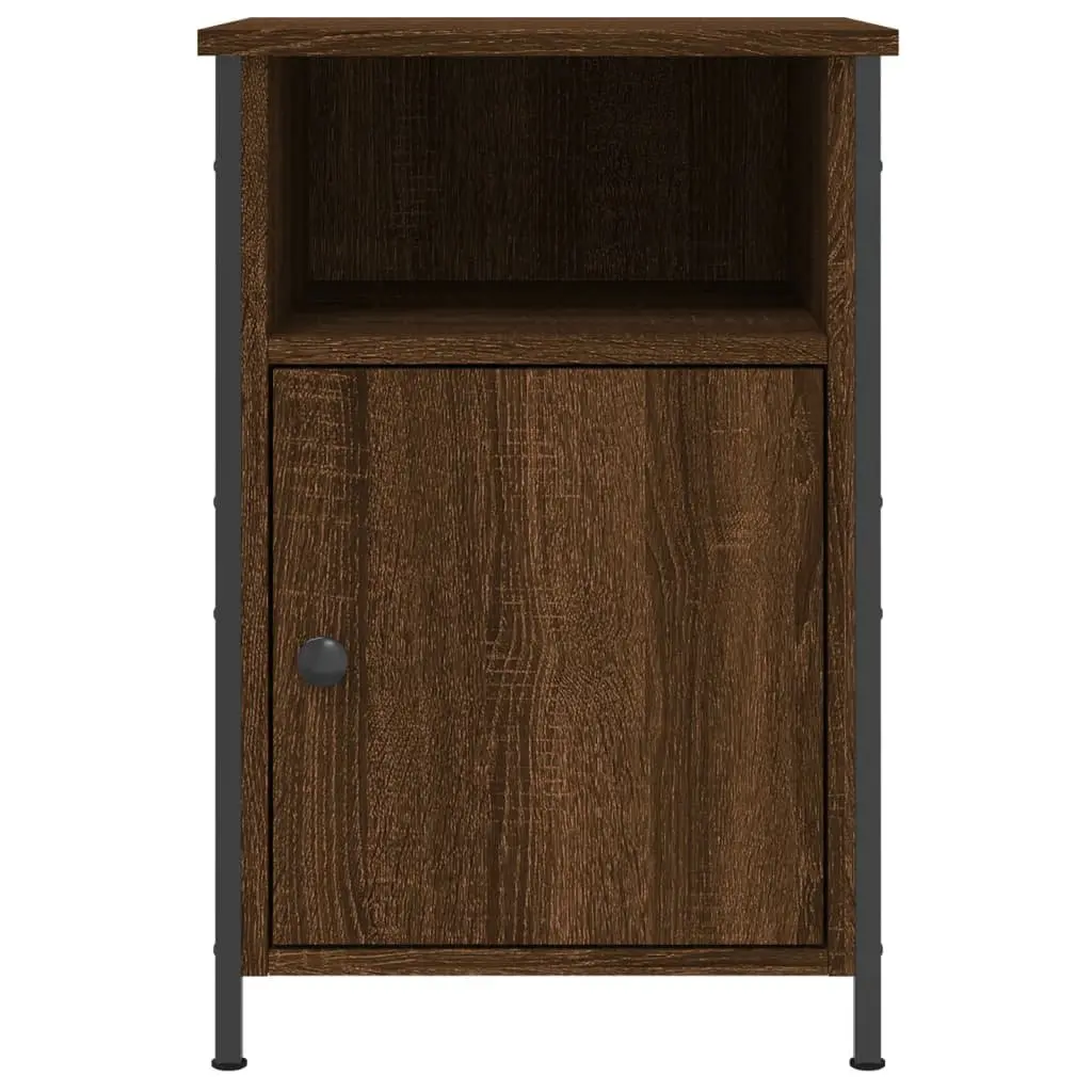 Bedside Cabinets Storage 2 Piece Brown Oak 40x42x60 cm Engineered Wood