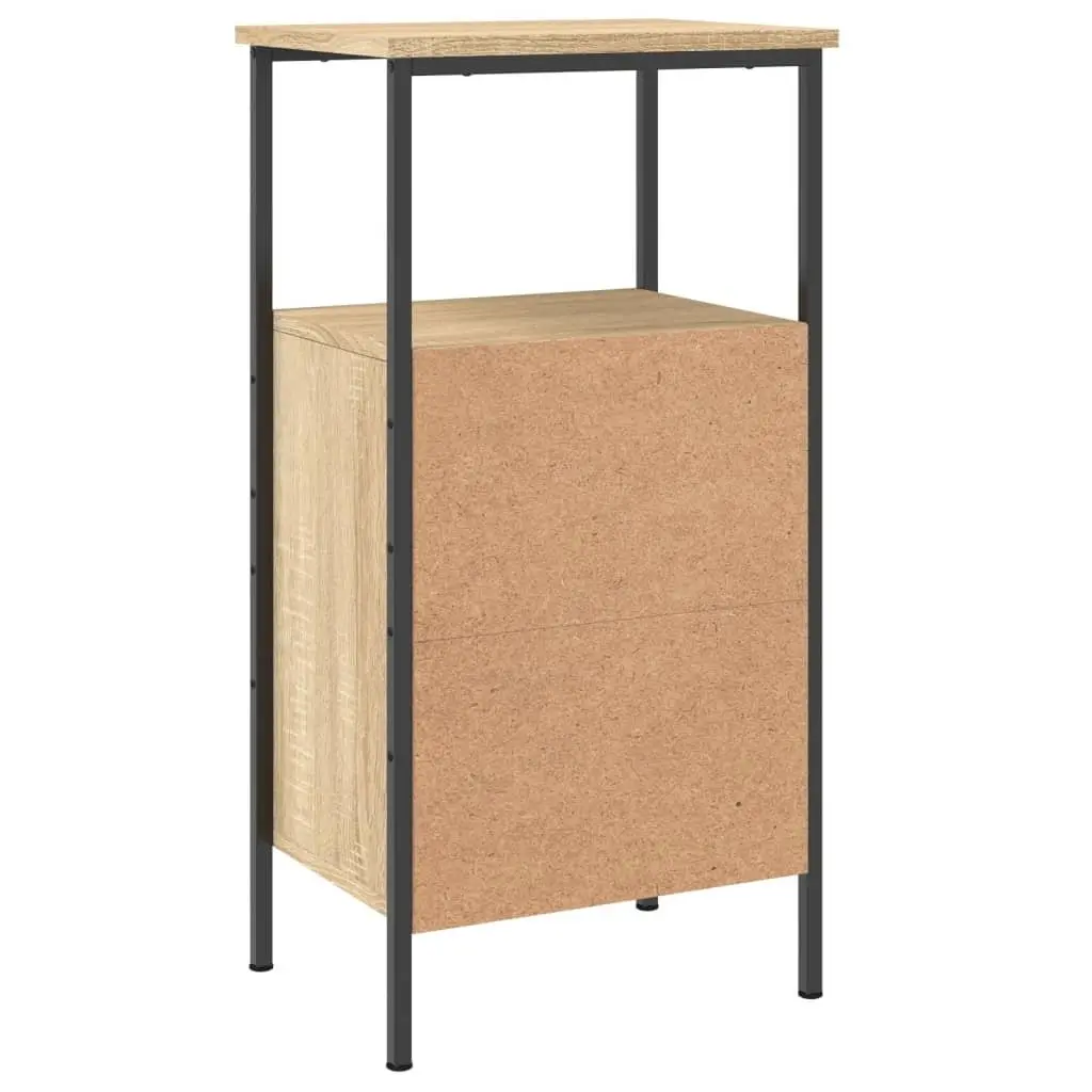 Bedside Cabinets Industrial Style Ample Storage 41x31x80 cm Brown 2 Piece