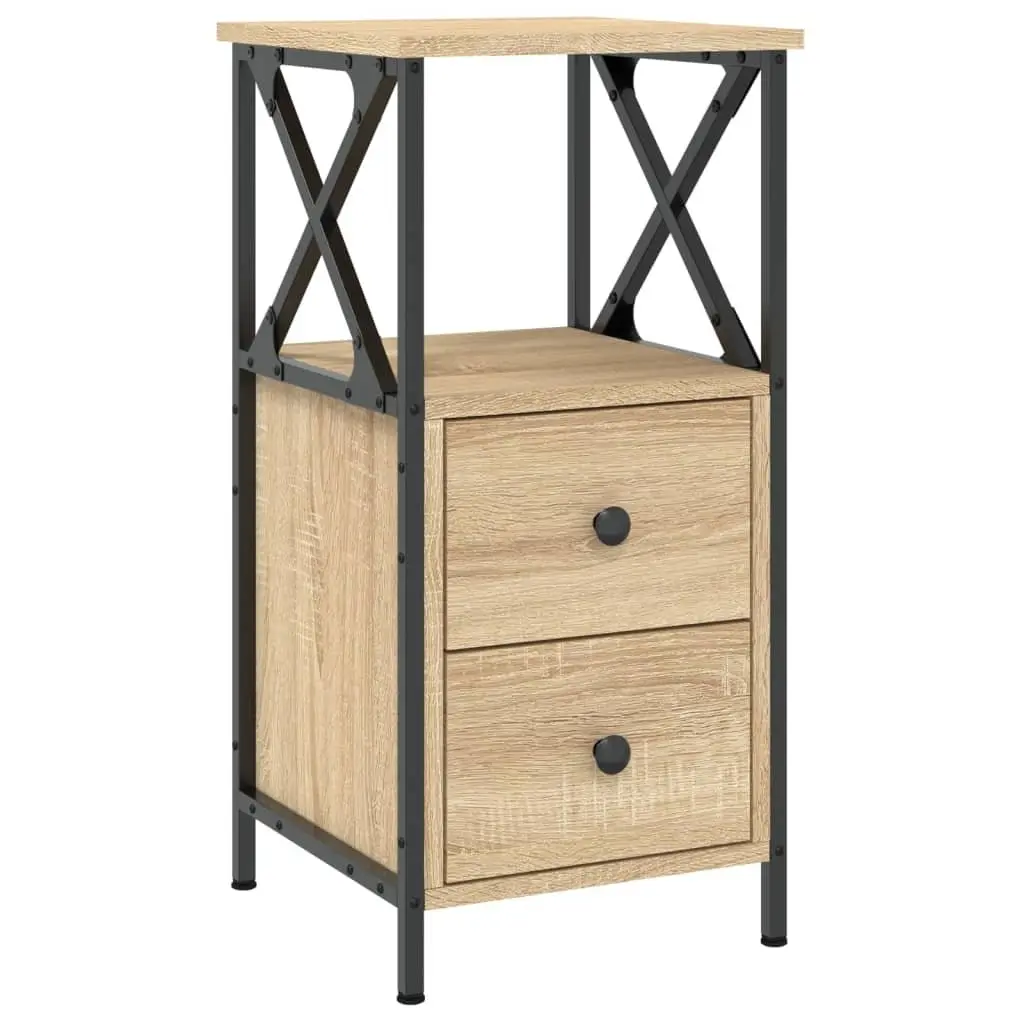 Bedside Cabinets Storage 34x35.5x70 cm Brown 2 pcs Engineered Wood