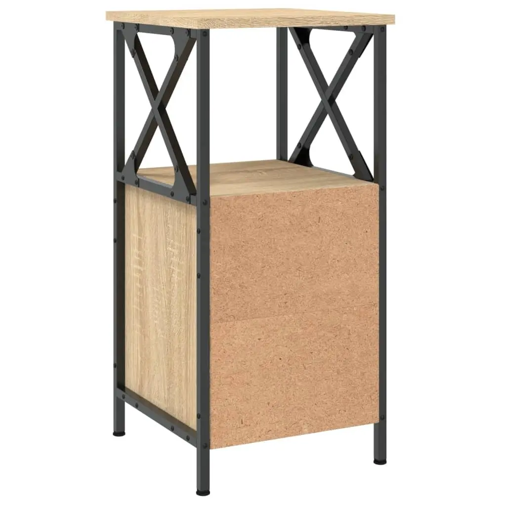 Bedside Cabinets Storage 34x35.5x70 cm Brown 2 pcs Engineered Wood