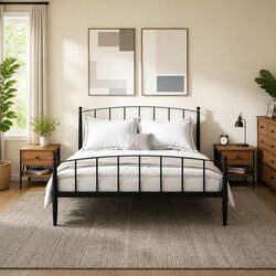 Set of 2 Engineered Wood Nightstands - Brown Oak