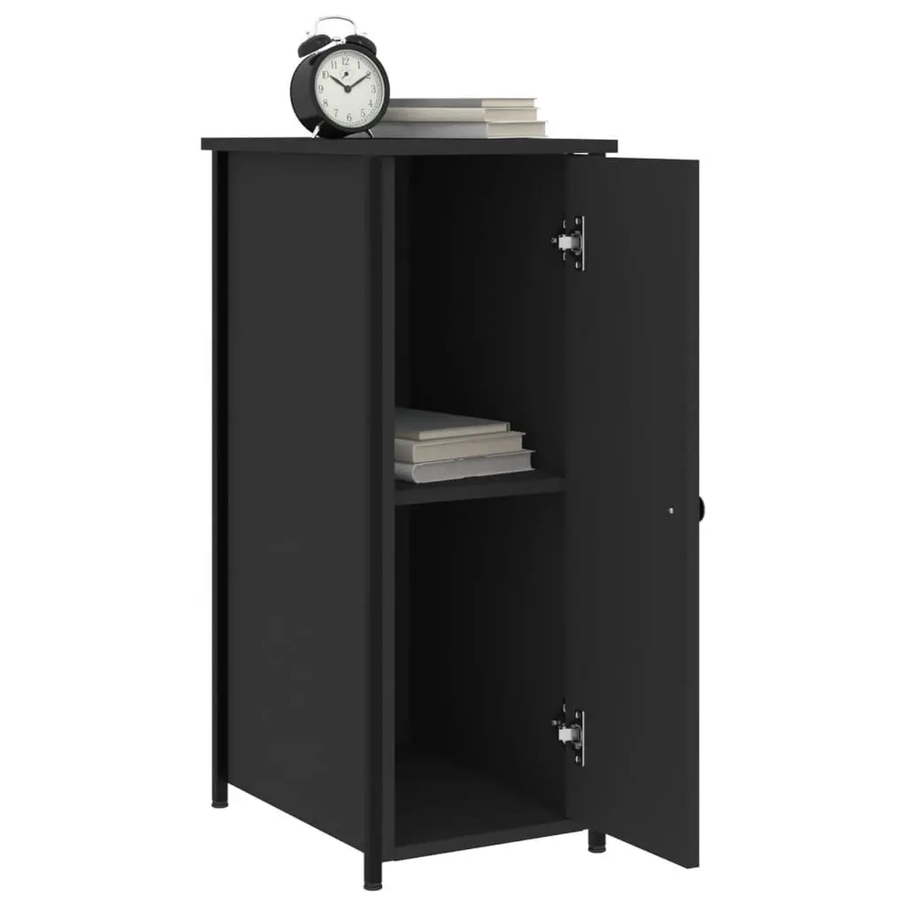 Bedside Cabinets Industrial Storage 32x42x80 cm Black 2 pcs
