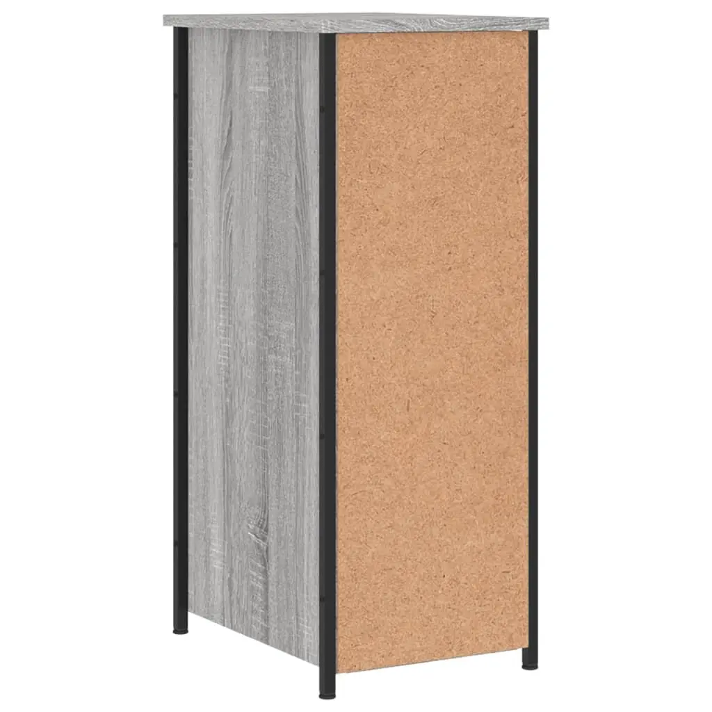 Industrial Style Bedside Cabinets Grey Sonoma Engineered Wood Storage 2 Piece Set