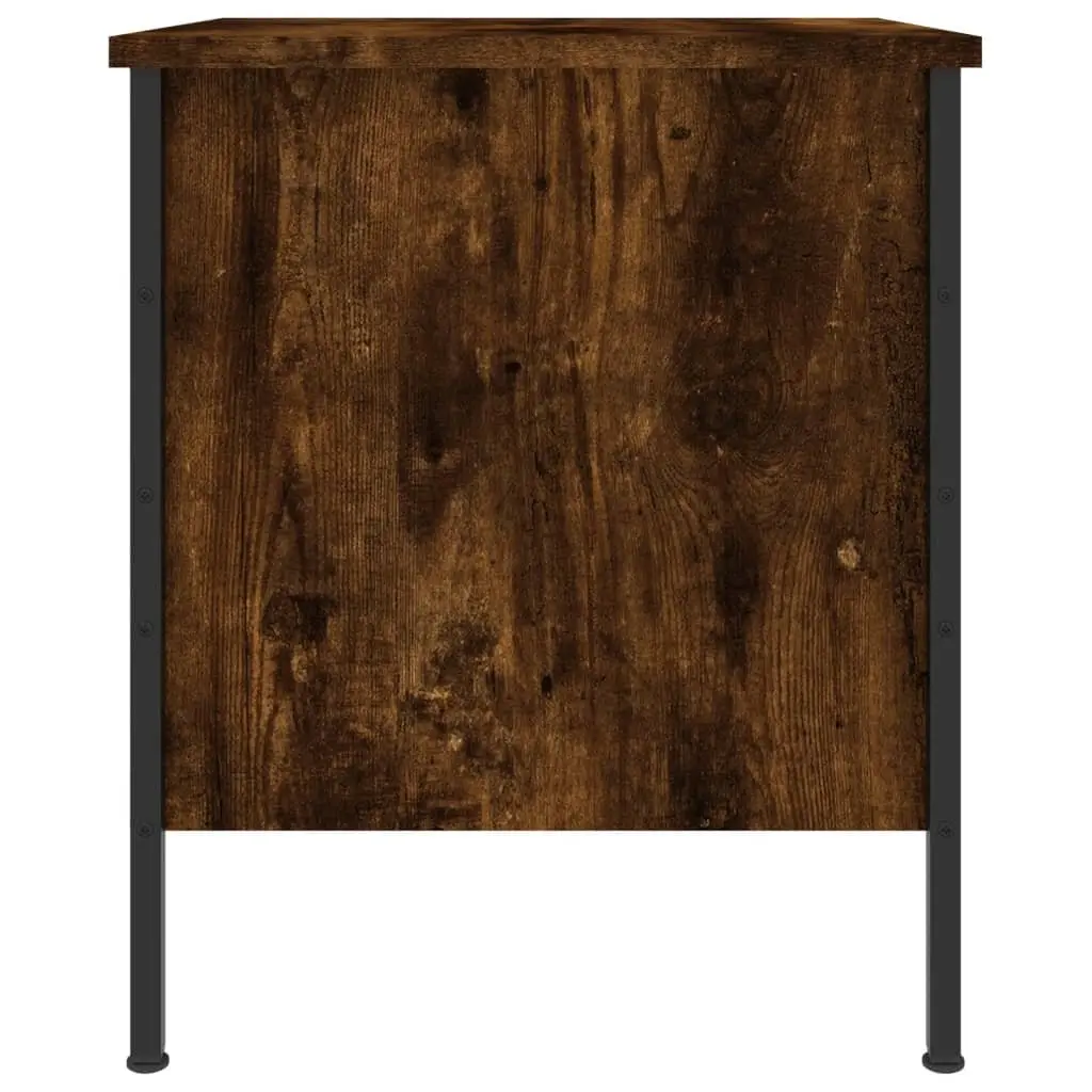 Bedside Cabinets Industrial Style 2 pcs Brown Engineered Wood Side Table with Drawers