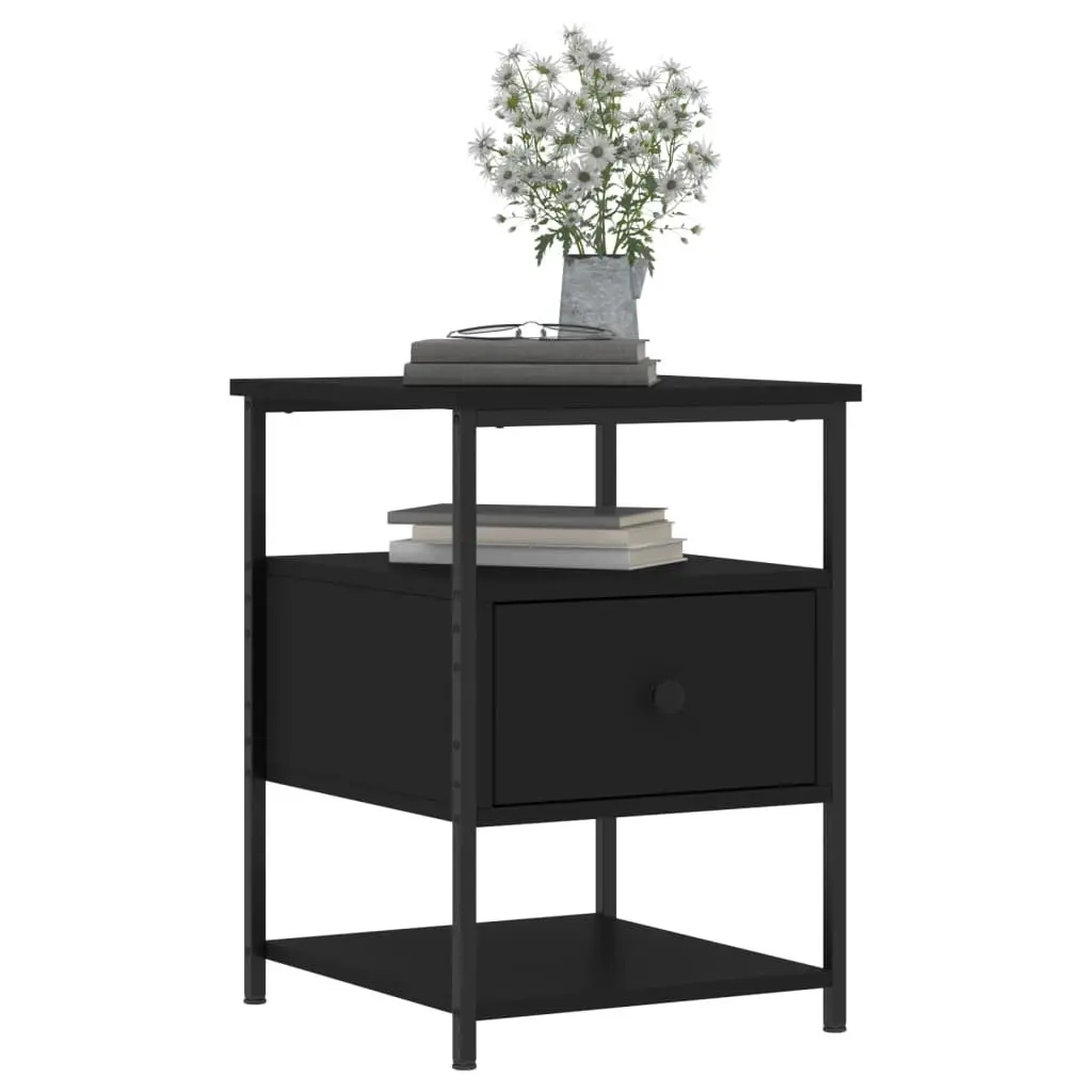 Storage Bedside Tables Black 40x42x56 cm Set of 2