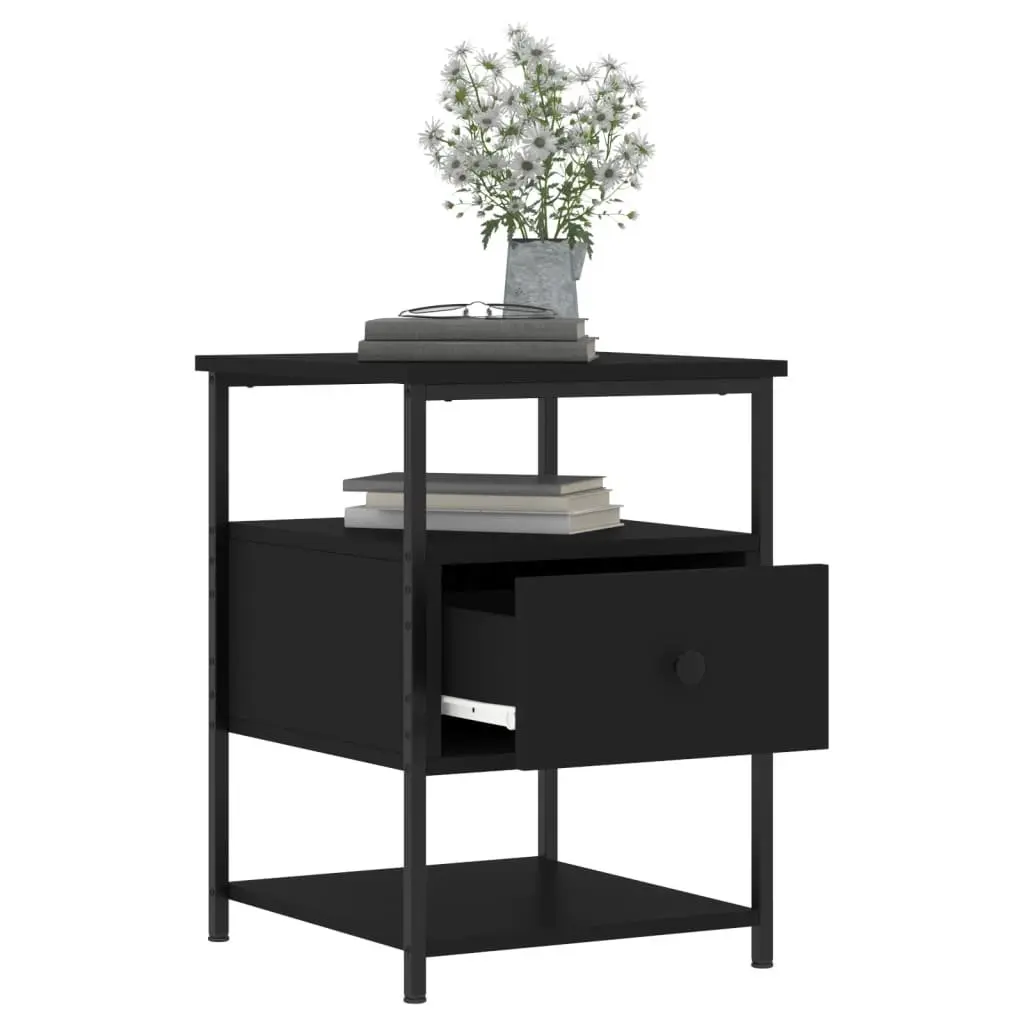 Storage Bedside Tables Black 40x42x56 cm Set of 2