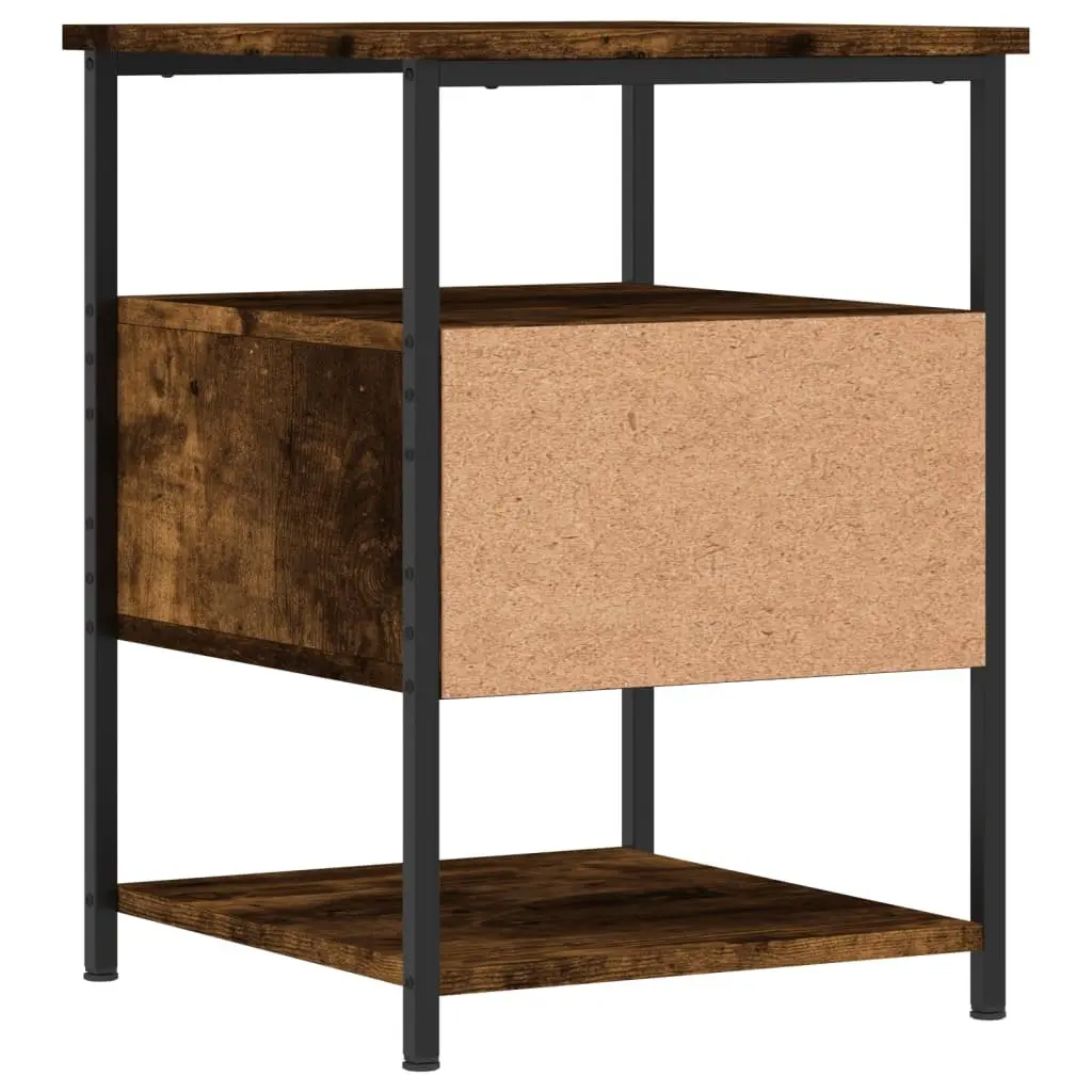 Bedside Cabinets 2 pcs Brown Engineered Wood Storage Bedside Tables