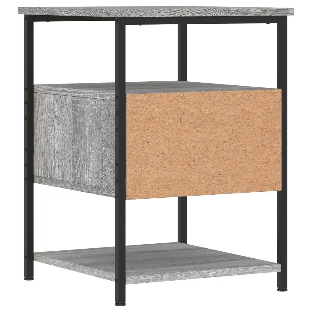 Bedside Tables Compact Storage 40x42x56 cm Grey 2 pcs