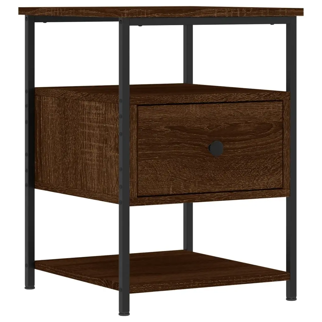 Bedside Cabinets Compact Storage 40x42x56cm Brown Oak 2pcs