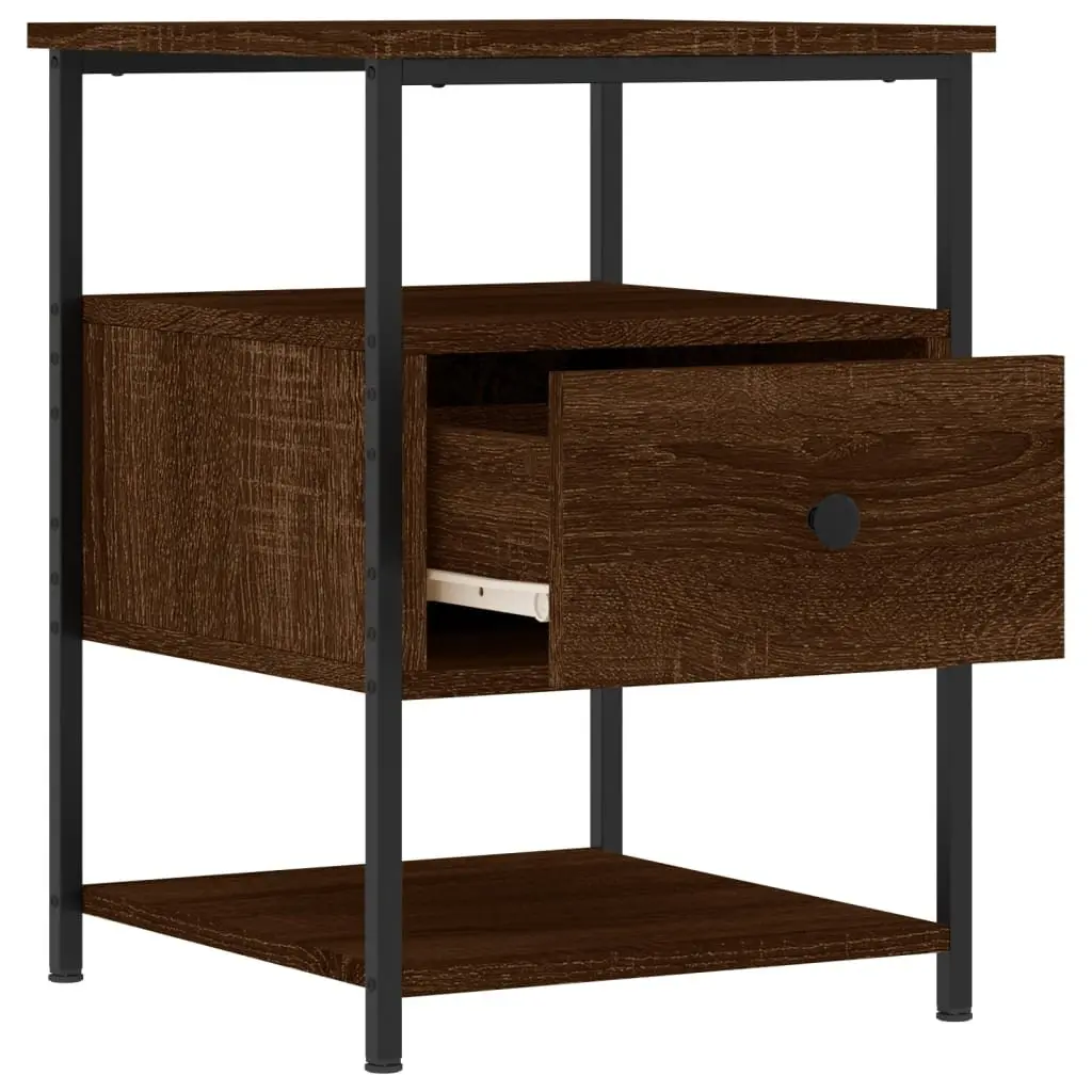 Bedside Cabinets Compact Storage 40x42x56cm Brown Oak 2pcs
