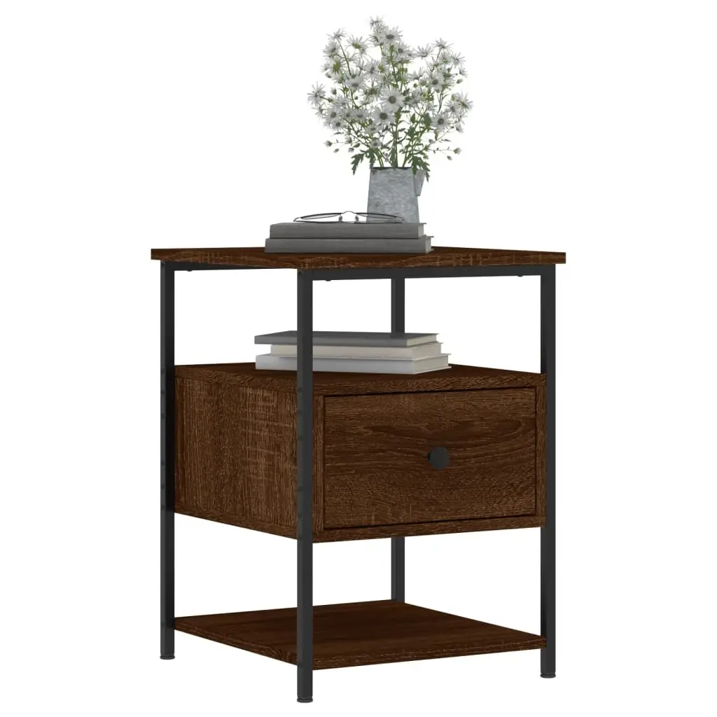 Bedside Cabinets Compact Storage 40x42x56cm Brown Oak 2pcs