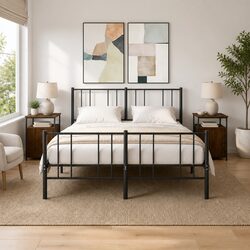 Set of 2 Engineered Wood Bedside Cabinets, 40x42x60 cm