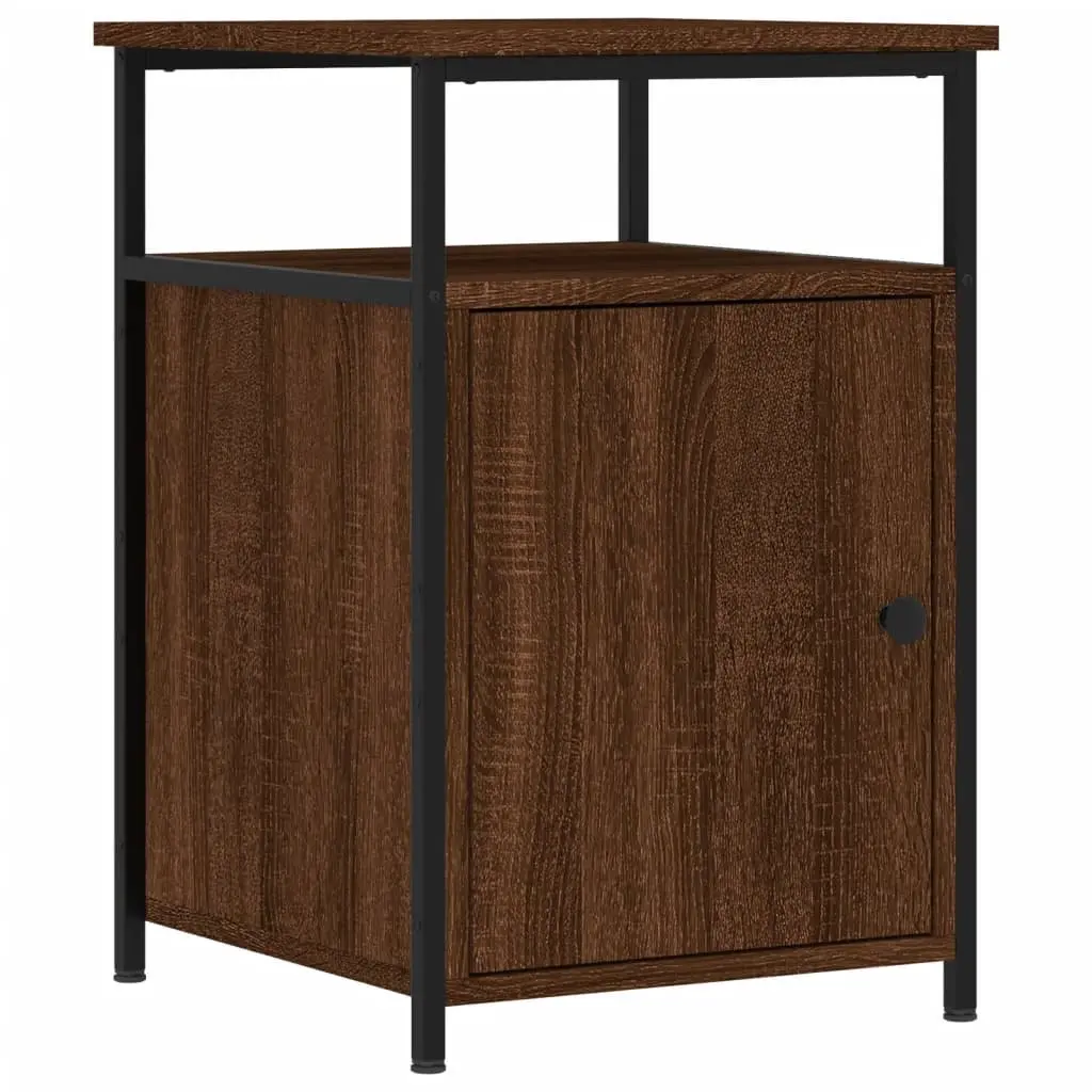 Bedside Cabinets Compact Storage Tables 40x42x60 cm Brown Oak 2 pcs Engineered Wood