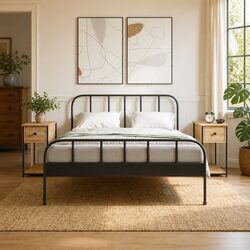 Set of 2 Bedside Cabinets in Brown Engineered Wood