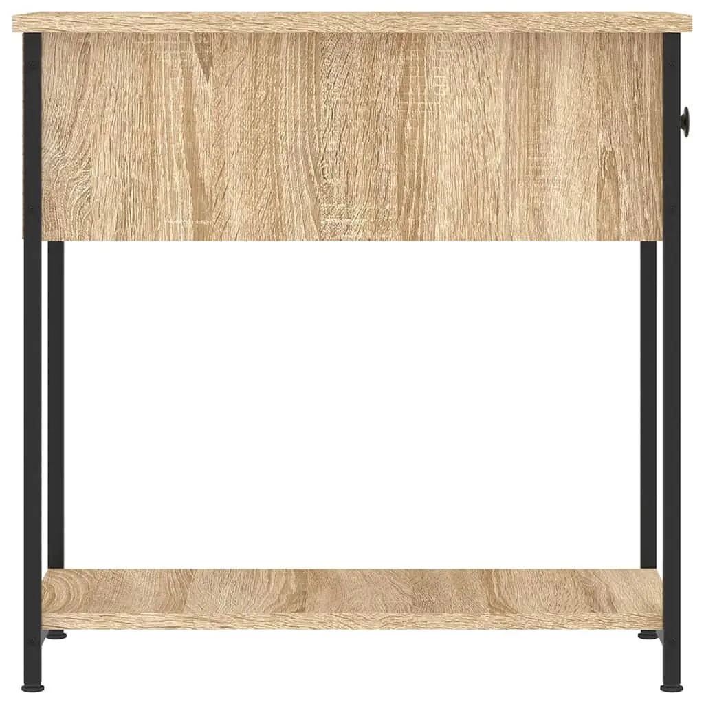 Bedside Cabinets Compact Storage 2 Piece Brown Engineered Wood