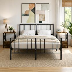 Industrial Style Bedside Tables 2 pcs, Brown, 50x41x65 cm