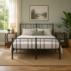 Industrial Style Nightstands - 2 Piece Set in Brown