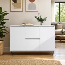 Engineered Wood Sideboard White 101.5x35x70 cm