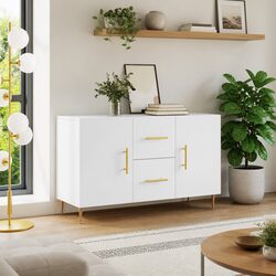 White Storage Cabinet 100x36x60cm Engineered Wood Design