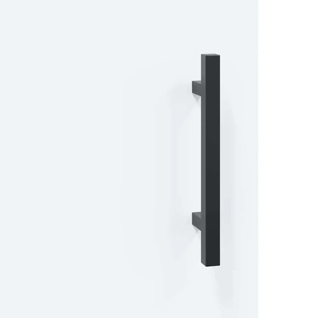 Wall Mounted Cabinet Space Saving White Storage Glass Door 69.5 x 34 x 90 cm