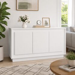 Engineered Wood Sideboard 102x35x55 cm in White