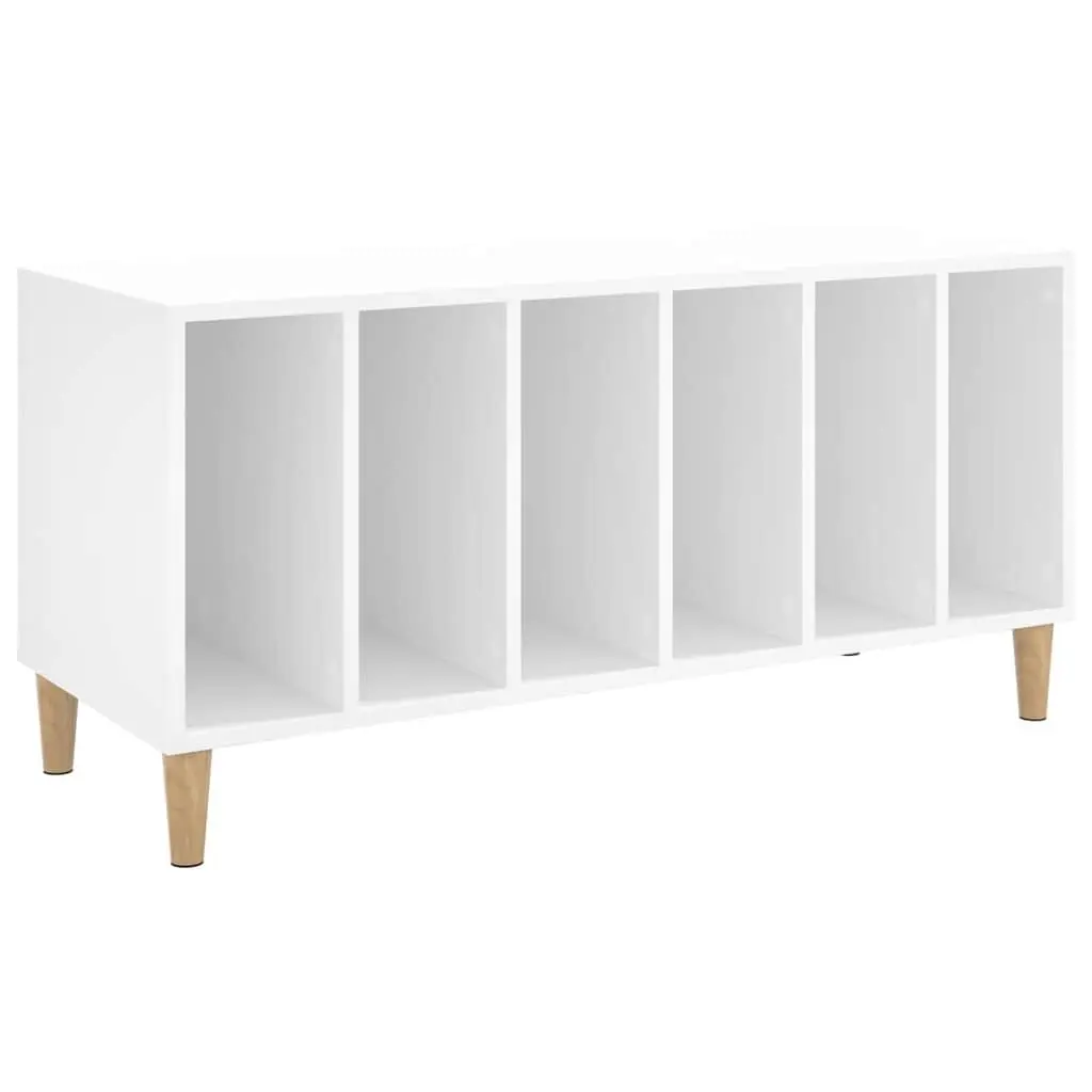 Record Storage Cabinet Spacious White Vinyl LP Organizer