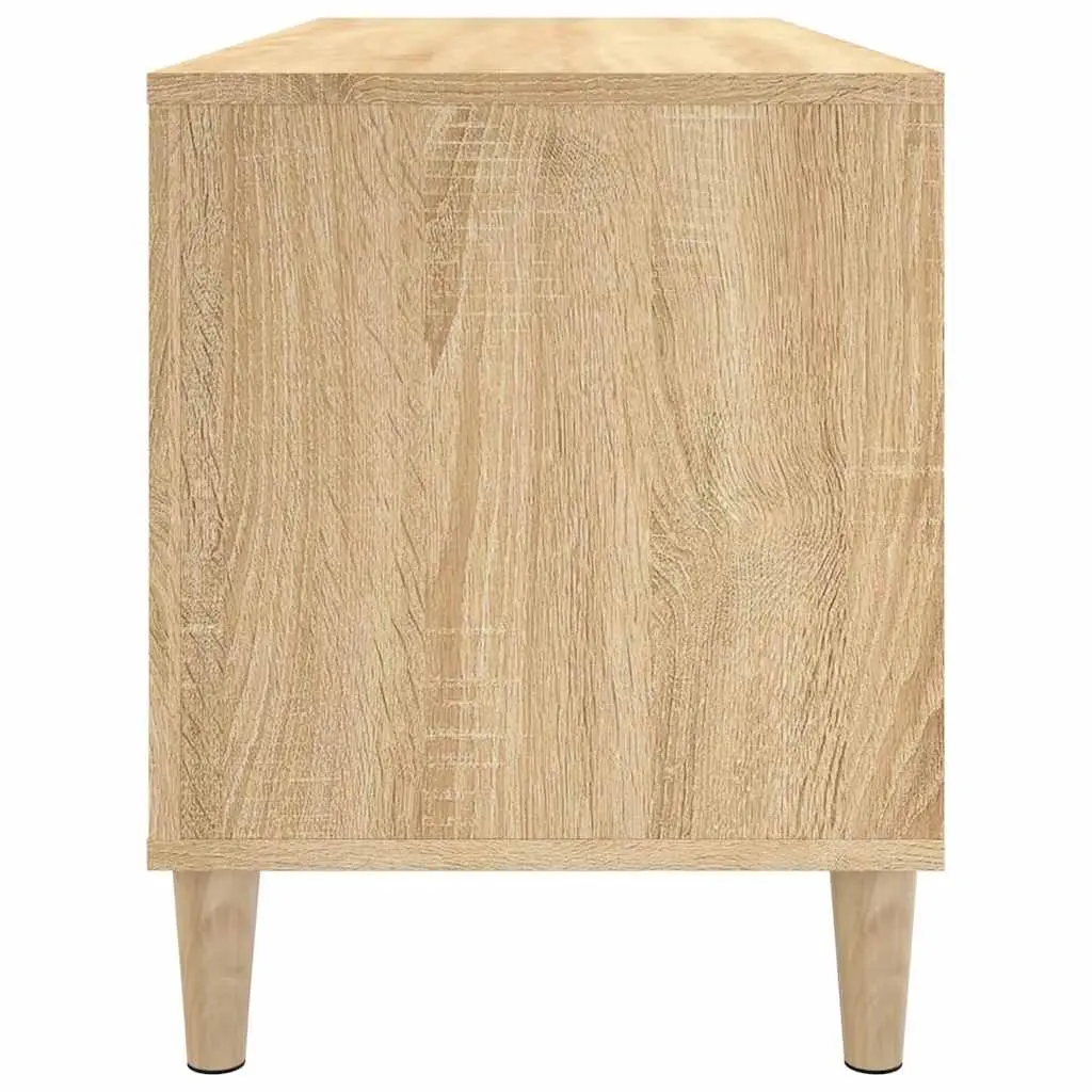 Record Storage Cabinet Engineered Wood Ample Storage Brown