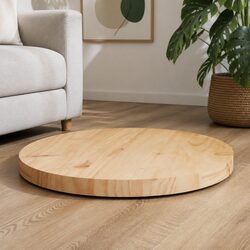 Brown Pine Round Table Top 50cm Ø x 3cm Thickness