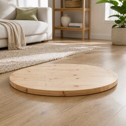 Round Solid Pine Wood Tabletop 80cm Diameter, 3cm Thick