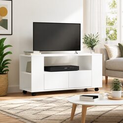 Engineered Wood TV Cabinet in White 102x34.5x43cm