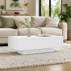 Engineered Wood Coffee Table in White Finish