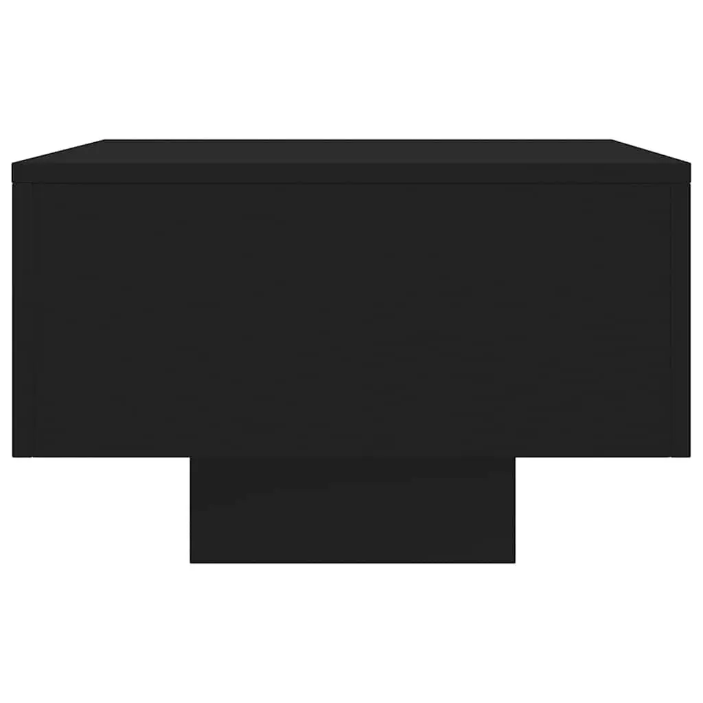 Black Coffee Table Modern Design Living Room Accent Engineered Wood