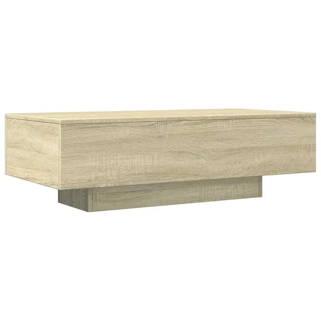 Coffee Table Engineered Wood Easy to Clean 100x49.5x31 cm Brown Sonoma Oak