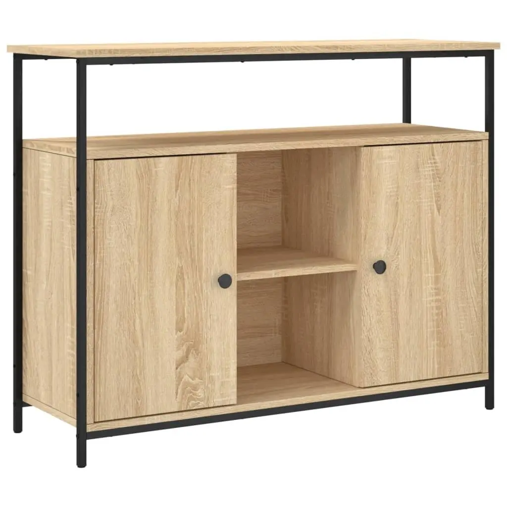 Sideboard Engineered Wood Storage Cabinet Ample Space Brown