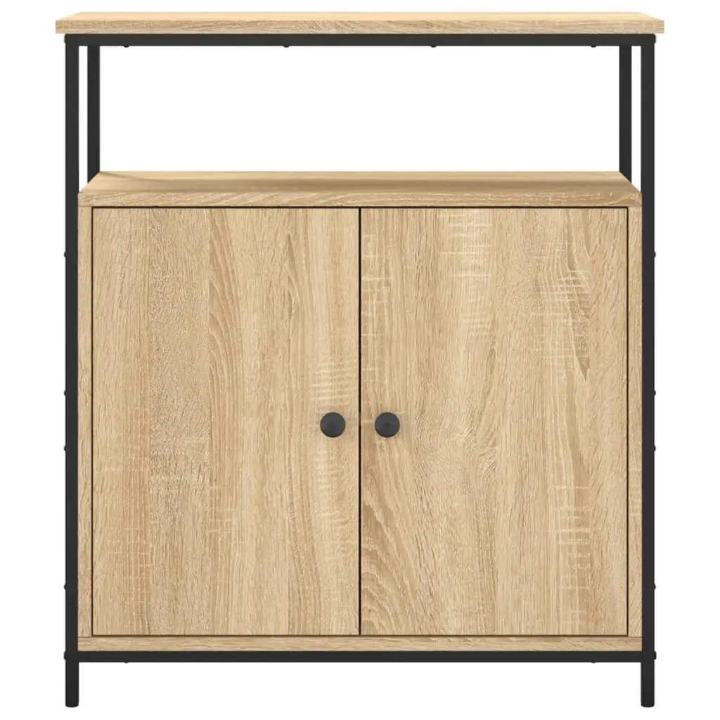 Engineered Wood Sideboard Cabinet Sturdy Brown 70W x 30D x 80H cm Storage Buffet Display Furniture